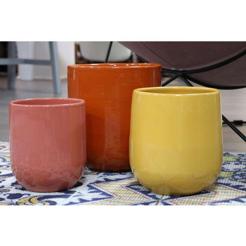 Visuel 1 du produit Pot coloris orange en terre émaillée Saintrop - Ø 23 cm