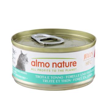 Visuel 1 du produit Pâtée pour chat HFC Jelly à la truite et au thon Almo Nature - 70 g