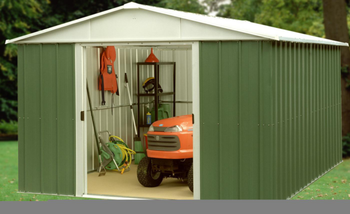 Visuel 1 du produit Abri de jardin métal, sans plancher, vert sapin - TRIGANO JARDIN Yardmaster - 6.24m²