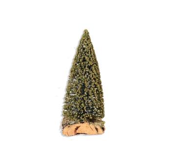 Visuel 1 du produit Set de 2 pins pour crèche ou village de Noël coloris vert en plastique et liège - H 15 cm