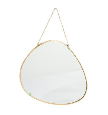 Visuel 1 du produit Miroir ovale cerclé laiton coloris bronze - 20 x 25,5 cm