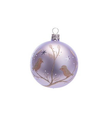 Visuel 1 du produit Boule décorative coloris violet en verre nordique - Ø 7 cm