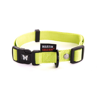 Visuel 1 du produit Collier réglable en nylon vert citron pour chien – 1,6x30/45 cm