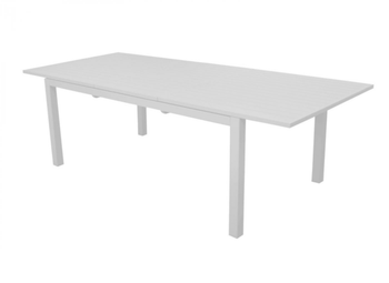 Visuel 1 du produit Table extensible en aluminium blanc PROLOISIRS Genes - 160/240x100cm
