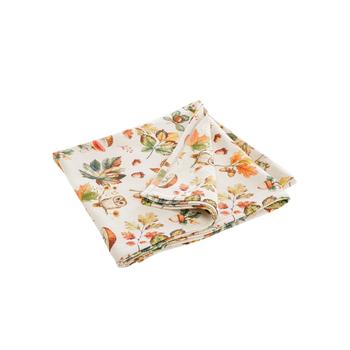 Visuel 1 du produit Nappe en coton et lin à motif feuillage d’automne Récolte - 250 x 150 cm