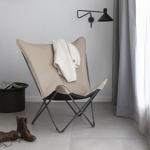 Visuel 4 du produit Fauteuil pliable en tube acier et toile Moka Lafuma Pop up XL BeComfort - 91 x 83 x 87 cm