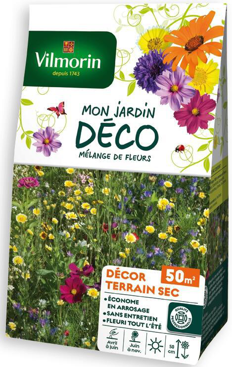 Visuel 1 du produit Graines de fleurs en mélange décor terrain sec 50 m² Vilmorin - graines à semer