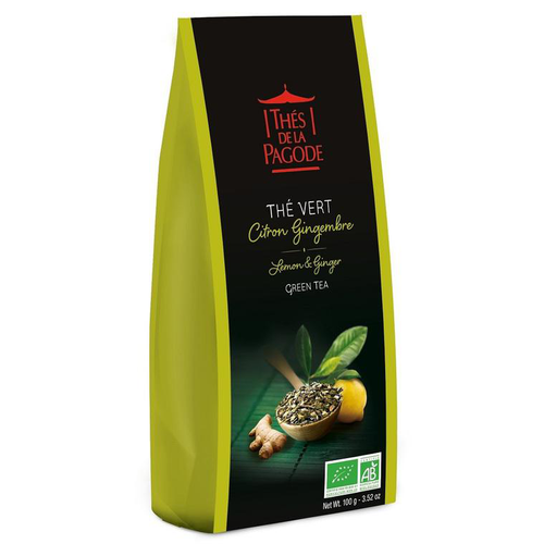 Visuel 1 du produit Thé vert citron gingembre bio thés de la pagode sachet - 100 g