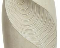 Visuel 2 du produit Statue ovale en fibre argile coloris blanc cassé Decoris - 30,5 x 30,5 x 79 cm