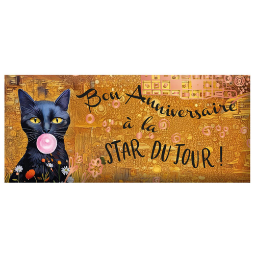 Visuel 1 du produit Mini tablette chocolat lait « Bon Anniversaire à la star du jour" Art Grafik - 30 g