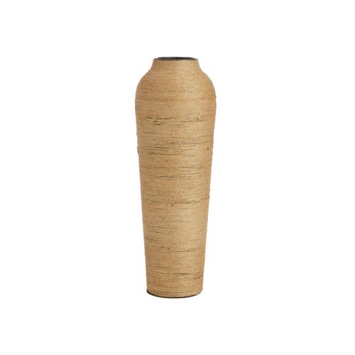 Visuel 1 du produit Vase en métal et corde naturel Nordin - Ø 16 x H 47 cm