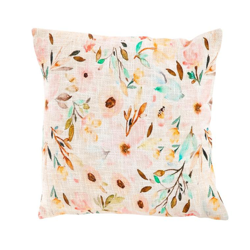 Visuel 1 du produit Coussin décoratif en coton coloris multicolore avec un décor fleuri – 45 x 45 cm