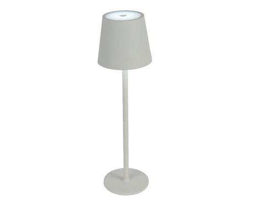 Visuel 1 du produit Lampe de table rechargeable coloris blanc à LED blanc chaud - Ø 11 x H 37 cm