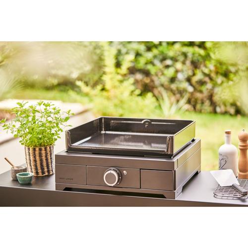 Visuel 2 du produit Plancha Modern électrique coloris noir en acier Forge Adour - 50,5 x 57,3 x 23,8 cm