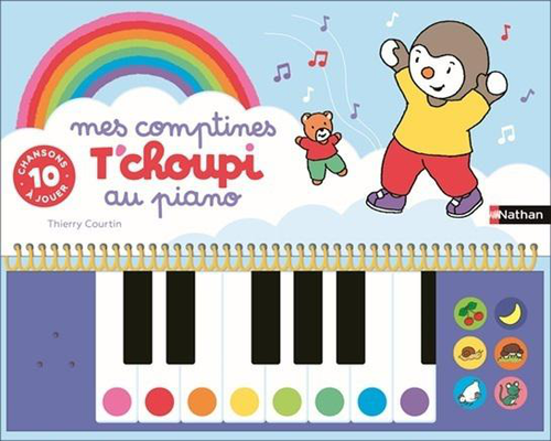 Visuel 1 du produit Livre piano musical : Mes comptines T'choupi au piano - Dès 2 ans