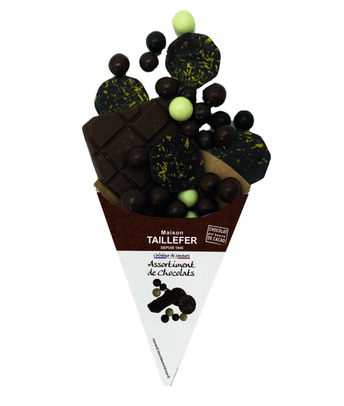 Visuel 1 du produit Assortiment de chocolats Maison Taillefer - dans un cornet de 130 g