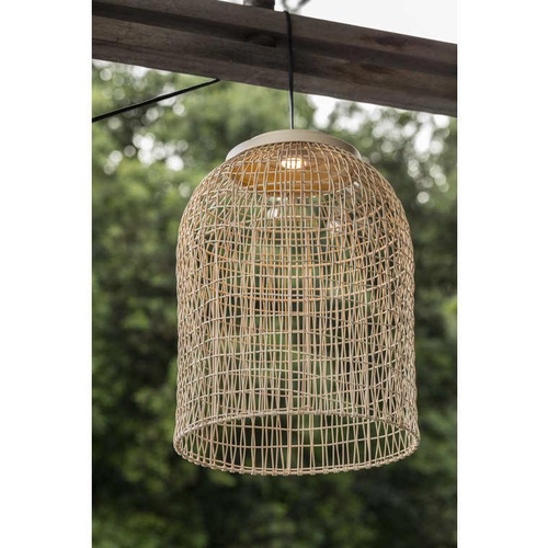 Visuel 2 du produit Suspension solaire bohème en rotin synthétique Ko Samuy - Ø 34 x H 46 cm