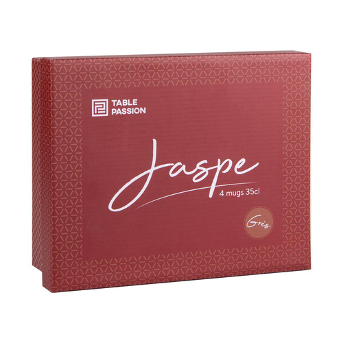 Visuel 2 du produit Coffret 4 mugs en grès rouge Jaspe - 35 cl