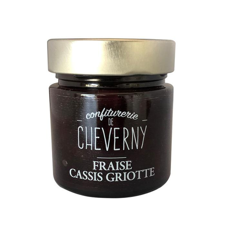 Visuel 1 du produit Confiture extra fraise cassis griotte bio Cheverny confitures - 280 g