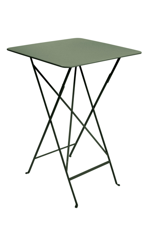 Visuel 1 du produit Mange debout Bistro coloris vert en acier Fermob - 71 x 71 x 105 cm
