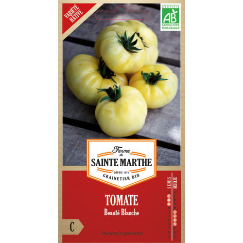 Visuel 1 du produit Graines de Tomate beauté blanche bio Ferme de Sainte Marthe - graines à semer