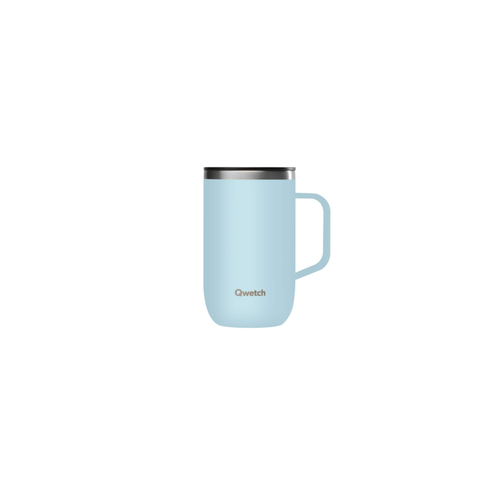 Visuel 1 du produit Mug isotherme coloris bleu en inox Qwetch - 470 ml