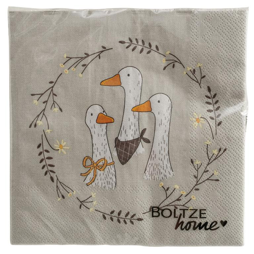 Visuel 3 du produit Serviettes en papier à motif Oie Goosie x20 - 16,5 x 16,5 cm