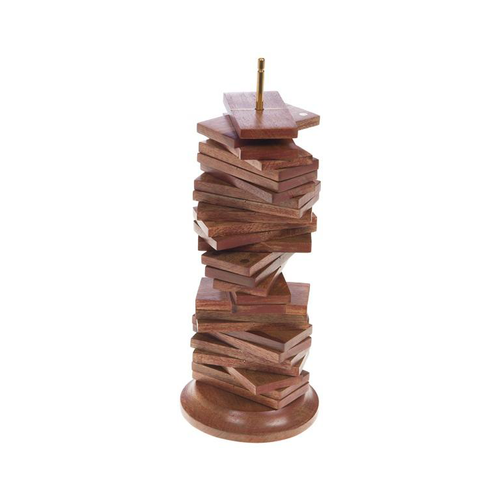 Visuel 2 du produit Présentoir à dominos en bois de manguier brun Dominos - 5 x 14 x 11 cm