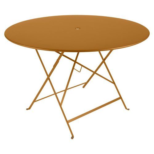 Visuel 1 du produit Table pliante Bistro coloris marron en acier Fermob - Ø 117 x 74 cm