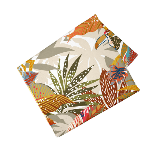 Visuel 1 du produit Nappe décorative en coton coloris multicolore Papouasie - 150 x 250 cm