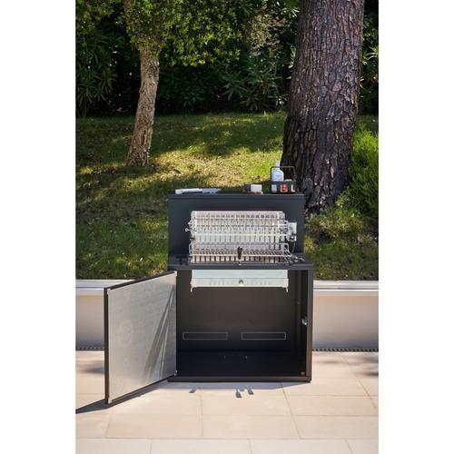 Visuel 9 du produit Support grill fermé en acier noir forme comptoir de bar Forge Adour - 90 x 97,2 x 112,5 cm