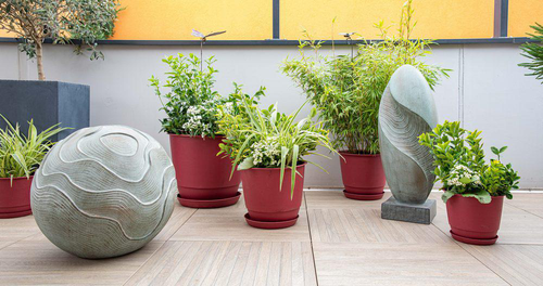 Visuel 1 du produit Soucoupe rouge cerise pour pot Poetic Joy 35 - Ø 26,6 x H 3,4 cm