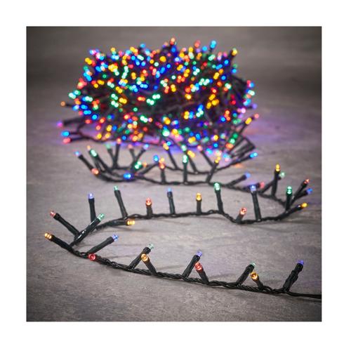 Visuel 1 du produit Guirlande lumineuse de Noël micro LED multicolore flicker snake light câble noir 8 fonctions animées intérieur - 11 m