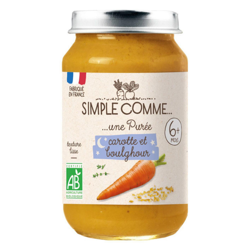 Visuel 1 du produit Pot bonne nuit - carotte boulghour bio Simple Comme - 190g