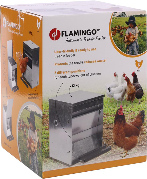 Visuel 1 du produit Mangeoire automatique coloris gris Timo Taille M Flamingo - 30 x 41,5 x 41,5 cm