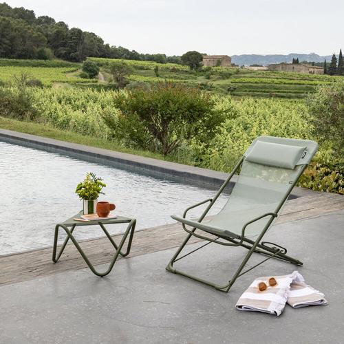 Visuel 4 du produit Transat transaswing colorblock Lafuma coloris vert en acier - 60 x 83 x 91 cm