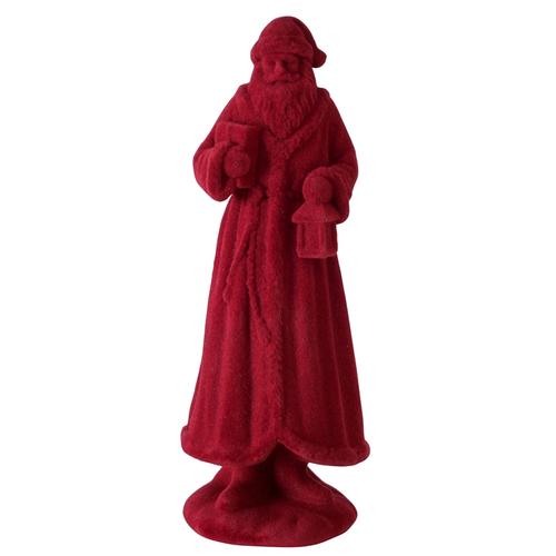 Visuel 1 du produit Figurine Père Noël en résine synthétique rouge foncé Nyro - Ø 7,5 x H 20 cm