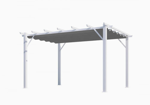 Visuel 1 du produit Pergola en aluminium blanc, HABRITA - 4x3m