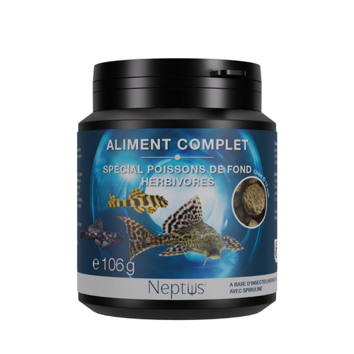 Visuel 1 du produit Aliment complet pour poissons de fond herbivores pleco menu chips coloris multicolore Neptus – 200 ml