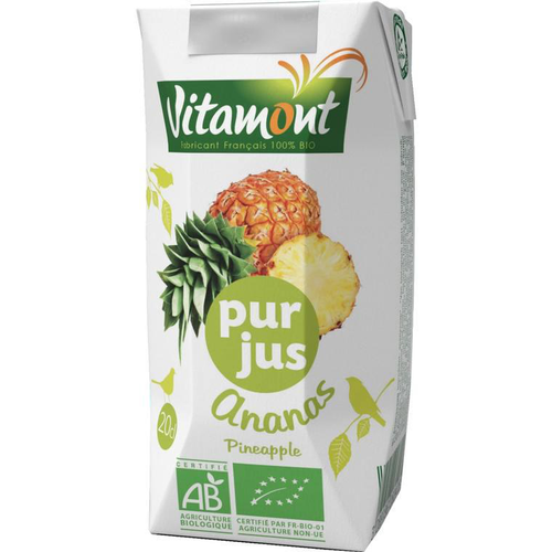 Visuel 1 du produit Pur jus d’ananas bio - brique de 20 cl