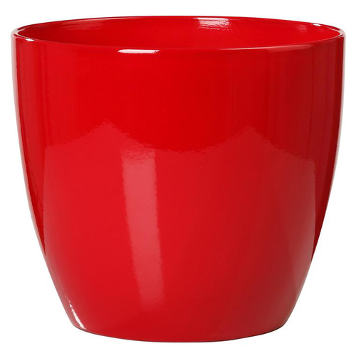 Visuel 1 du produit Cache-pot coloris rouge en céramique - Ø 11 cm