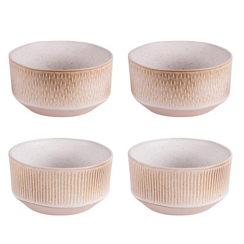 Visuel 1 du produit Bols en grès beige Coffret Miyaki x 4 - Ø 14 cm
