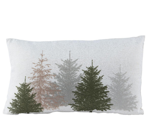 Visuel 1 du produit Coussin forêt de sapin coloris multicolore en polyester - 50 x 30 x 10 cm