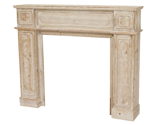 Visuel 1 du produit Cheminée décorative intérieure en bois naturel FSC - 23 x 120 x 101 cm