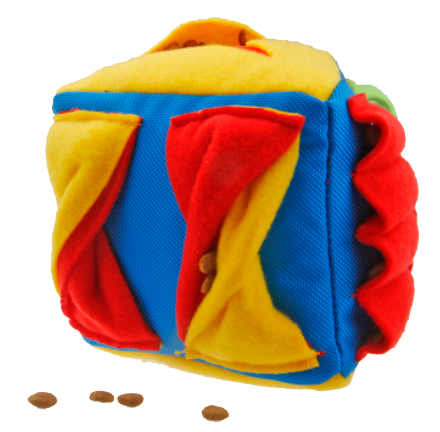 Visuel 2 du produit Jouet de fouille pour chien coloris multicolore triangle Wouapy - 15 cm