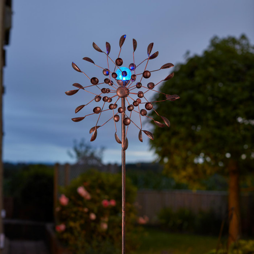 Visuel 2 du produit Eolienne solaire Breeze coloris marron en métal Smartgarden - 215 x 58 x 25 cm