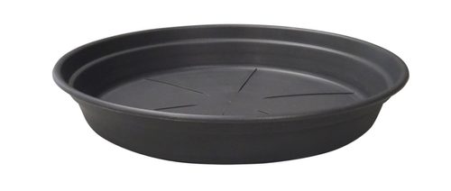 Visuel 1 du produit Soucoupe ronde en plastique recyclé gris ardoise Cocoripot - Ø 27 cm