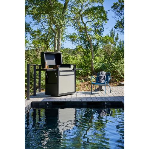 Visuel 4 du produit Capot plancha Forge Adour acier noir et gris clair pour chariot Premium 60