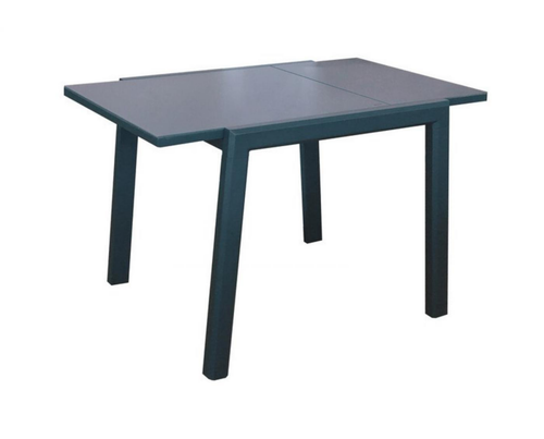Visuel 1 du produit Table extensible en aluminium et verre, PROLOISIRS Elise, graphite/gris - 80/140x80cm