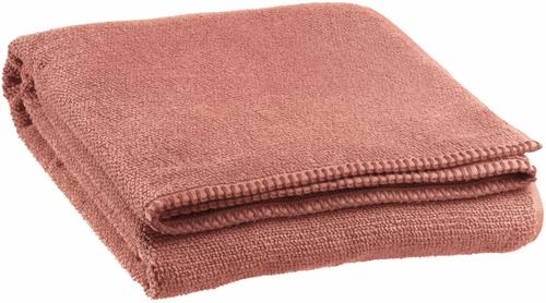 Visuel 1 du produit Drap de bain en coton coloris terracotta Vivaraise Bora - 150 x 90 cm